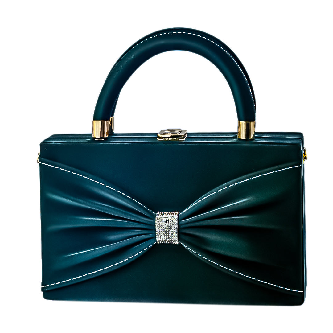 Emerald Poise Bow Bag